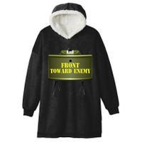 Front Toward Enemy Military Claymore Mine Front Toward Enemy Hooded Wearable Blanket