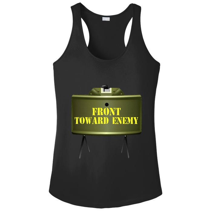 Front Toward Enemy Military Claymore Mine Front Toward Enemy Ladies PosiCharge Competitor Racerback Tank