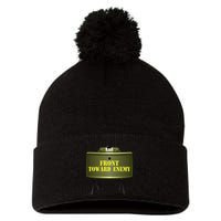 Front Toward Enemy Military Claymore Mine Front Toward Enemy Pom Pom 12in Knit Beanie