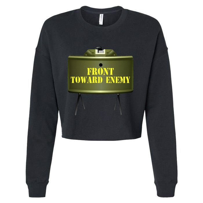 Front Toward Enemy Military Claymore Mine Front Toward Enemy Cropped Pullover Crew