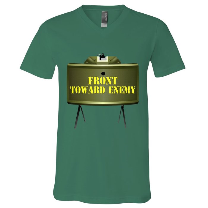Front Toward Enemy Military Claymore Mine Front Toward Enemy V-Neck T-Shirt