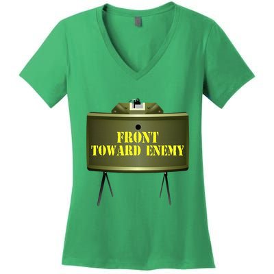 Front Toward Enemy Military Claymore Mine Front Toward Enemy Women's V-Neck T-Shirt
