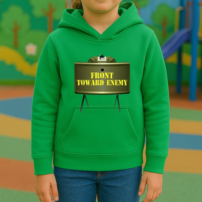 Front Toward Enemy Military Claymore Mine Front Toward Enemy Kids Hoodie