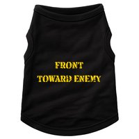 Front Toward Enemy Funny Military Claymore Mine Inspired Doggie Tank