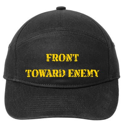 Front Toward Enemy Funny Military Claymore Mine Inspired 7-Panel Snapback Hat