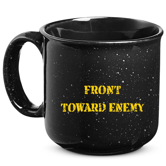 Front Toward Enemy Funny Military Claymore Mine Inspired 15oz Campfire Ceramic Mug