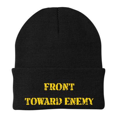 Front Toward Enemy Funny Military Claymore Mine Inspired Beanie