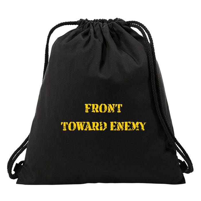 Front Toward Enemy Funny Military Claymore Mine Inspired Drawstring Bag