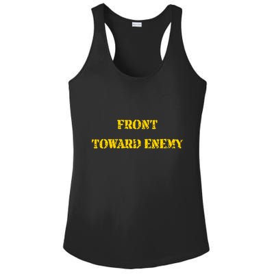 Front Toward Enemy Funny Military Claymore Mine Inspired Ladies PosiCharge Competitor Racerback Tank