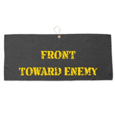 Front Toward Enemy Funny Military Claymore Mine Inspired Large Microfiber Waffle Golf Towel