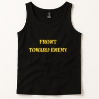 Front Toward Enemy Funny Military Claymore Mine Inspired Tank Top