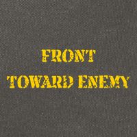 Front Toward Enemy Funny Military Claymore Mine Inspired Cotton Canvas Backpack