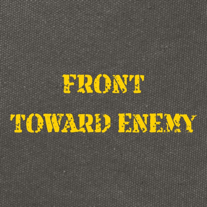 Front Toward Enemy Funny Military Claymore Mine Inspired Cotton Canvas Backpack