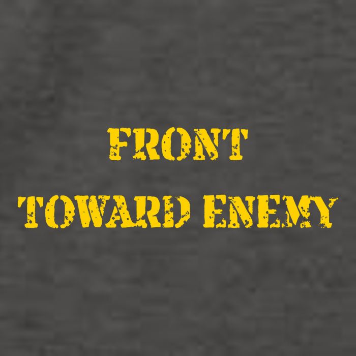 Front Toward Enemy Funny Military Claymore Mine Inspired Vector Backpack
