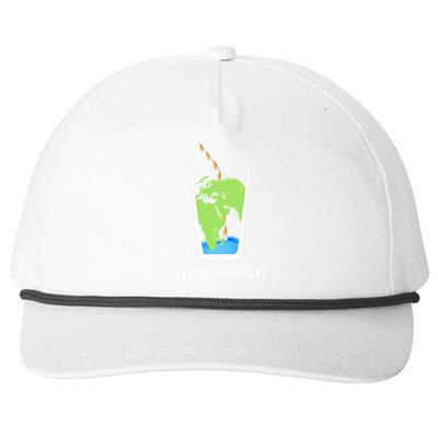 Feeling Thirsty Earth Runs Out Of Water Save Water Supply Gift Snapback Five-Panel Rope Hat