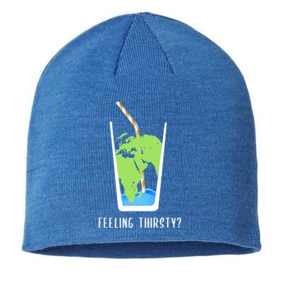 Feeling Thirsty Earth Runs Out Of Water Save Water Supply Gift Sustainable Beanie