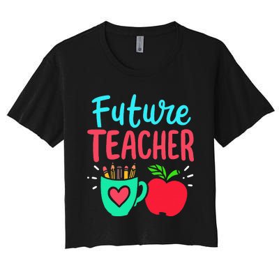 Future Teacher Education Student Women's Crop Top Tee