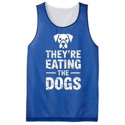 Funny TheyRe Eating The Dogs Mesh Reversible Basketball Jersey Tank