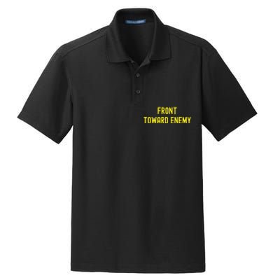 Front Towards Enemy Funny Military Usa Dry Zone Grid Polo