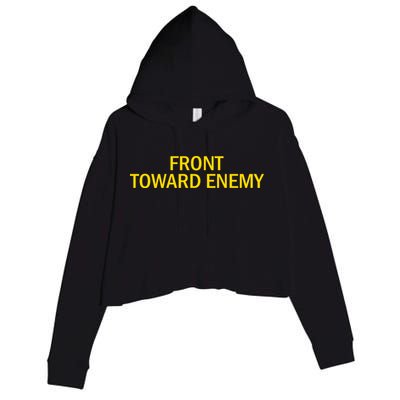 Front Toward Enemy Crop Fleece Hoodie