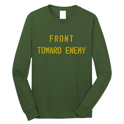 Front Toward Enemy Military Quote Vintage Long Sleeve Shirt