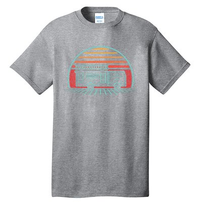 Fire Truck Engine Retro 80s Style Tall T-Shirt