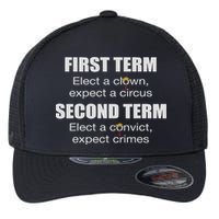 First Term Elect A Clown Expect A Circus Second Term Elect Flexfit Unipanel Trucker Cap