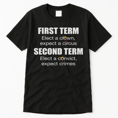 First Term Elect A Clown Expect A Circus Second Term Elect Tall T-Shirt