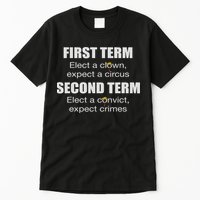 First Term Elect A Clown Expect A Circus Second Term Elect Tall T-Shirt