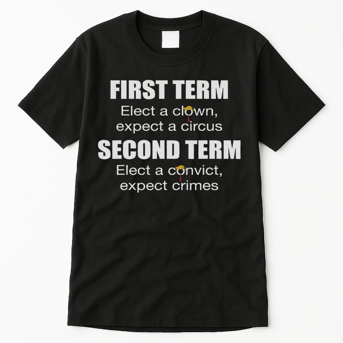 First Term Elect A Clown Expect A Circus Second Term Elect Tall T-Shirt