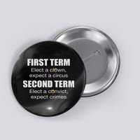 First Term Elect A Clown Expect A Circus Second Term Elect Button