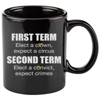 First Term Elect A Clown Expect A Circus Second Term Elect 11oz C Handle Ceramic Mug