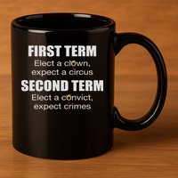First Term Elect A Clown Expect A Circus Second Term Elect 11oz C Handle Ceramic Mug