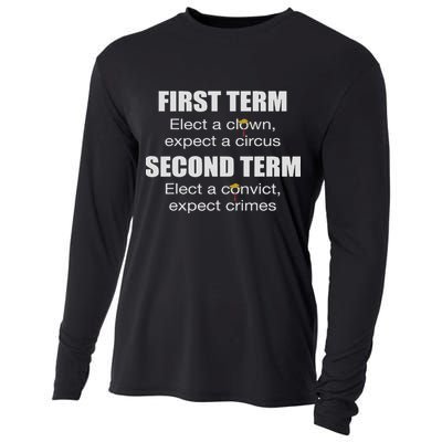 First Term Elect A Clown Expect A Circus Second Term Elect Cooling Performance Long Sleeve Crew