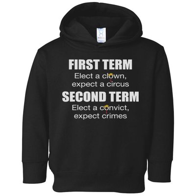 First Term Elect A Clown Expect A Circus Second Term Elect Toddler Hoodie