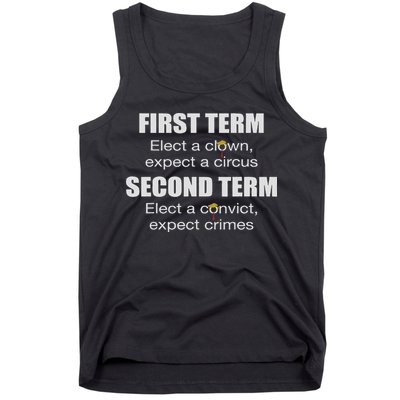First Term Elect A Clown Expect A Circus Second Term Elect Tank Top