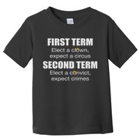 First Term Elect A Clown Expect A Circus Second Term Elect Toddler T-Shirt