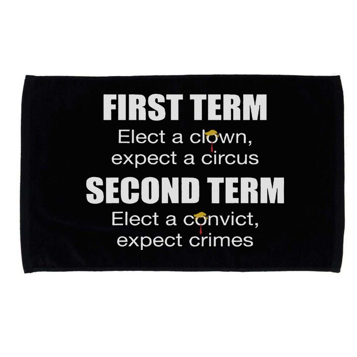First Term Elect A Clown Expect A Circus Second Term Elect Microfiber Hand Towel