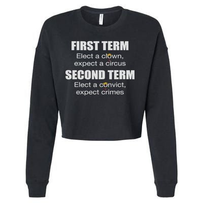 First Term Elect A Clown Expect A Circus Second Term Elect Cropped Pullover Crew
