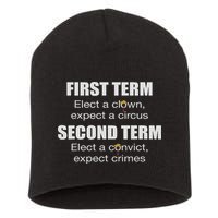 First Term Elect A Clown Expect A Circus Second Term Elect Short Acrylic Beanie