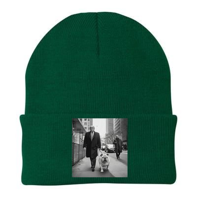 Funny Trump English Bulldog Downtown Funny Political Knit Cap Winter Beanie