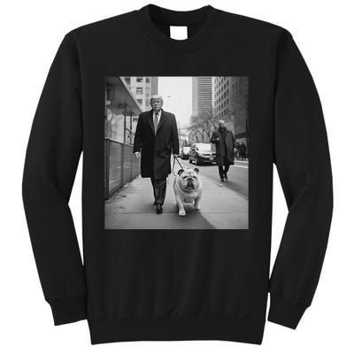 Funny Trump English Bulldog Downtown Funny Political Sweatshirt