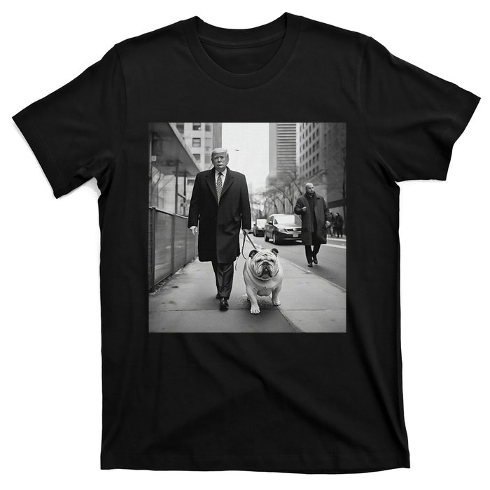 Funny Trump English Bulldog Downtown Funny Political T-Shirt