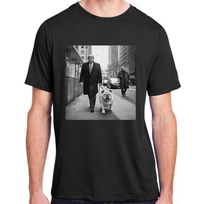 Funny Trump English Bulldog Downtown Funny Political Adult ChromaSoft Performance T-Shirt