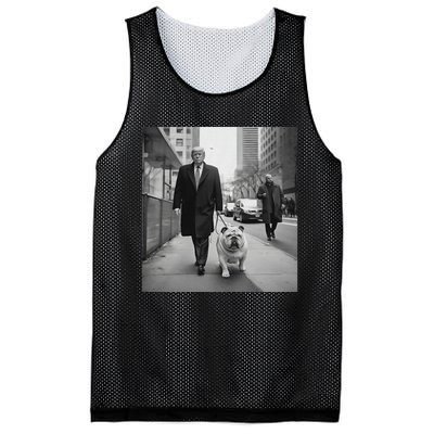 Funny Trump English Bulldog Downtown Funny Political Mesh Reversible Basketball Jersey Tank