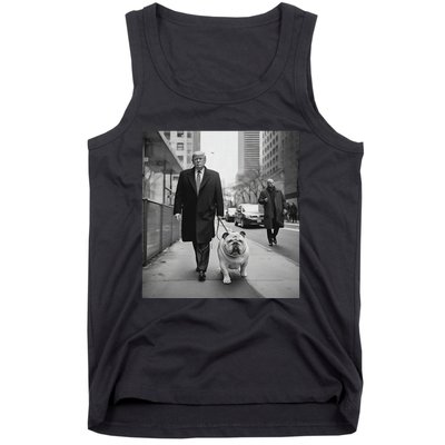 Funny Trump English Bulldog Downtown Funny Political Tank Top