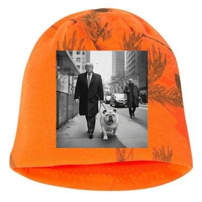 Funny Trump English Bulldog Downtown Funny Political Kati - Camo Knit Beanie