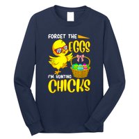 Forget The Eggs I'm Hunting Chicks Funny Happy Easter Day Long Sleeve Shirt