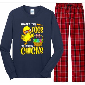 Forget The Eggs I'm Hunting Chicks Funny Happy Easter Day Long Sleeve Pajama Set