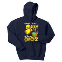 Forget The Eggs I'm Hunting Chicks Funny Happy Easter Day Kids Hoodie